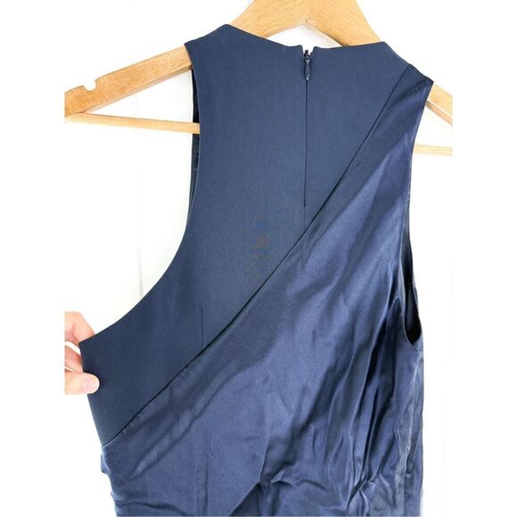 Cinq à Sept Clemence Neck Detail Gown In Navy Size 4 Silk Blend $795 - Picture 10 of 13